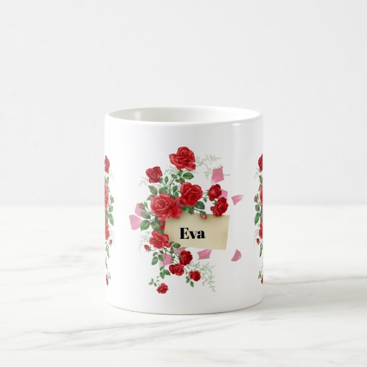 Tasse von rote Rosen (Mittel)