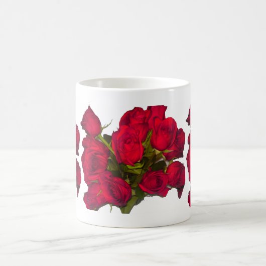 Tasse von rote Rosen (Mittel)