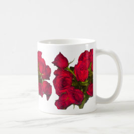 Tasse von rote Rosen
