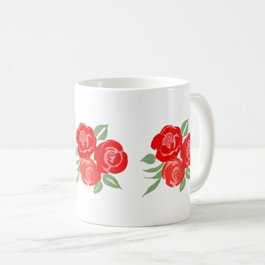Tasse von rote Rosen (VorderseiteRechts)