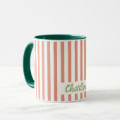 Tasse von roten Streifen, Retro, benutzerdefiniert (Vorderseite Links)