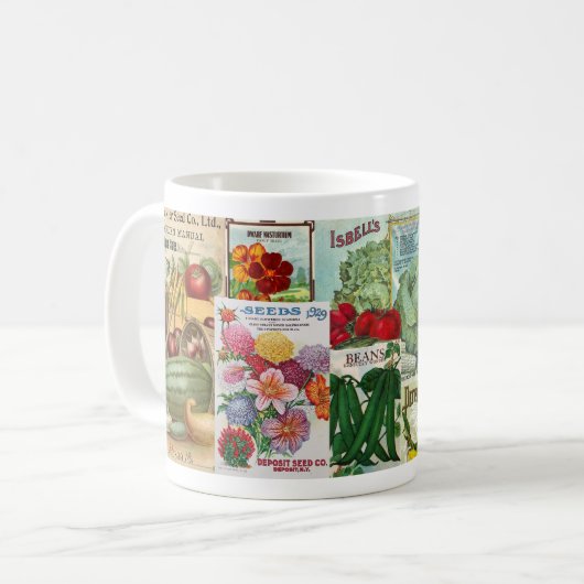 Tasse von Saatgutpackungen (Vorderseite Links)