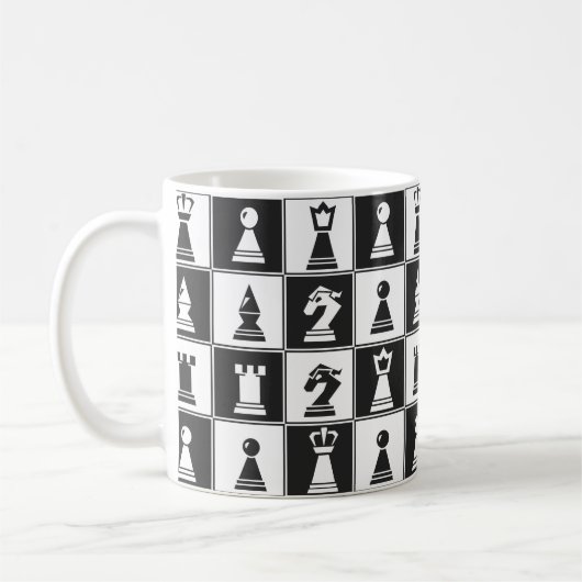Tasse von Schachfiguren (Links)