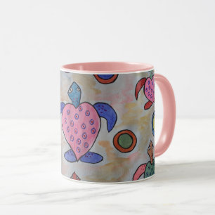 Tasse von Schildkröten und Kreisen