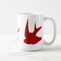 Tasse von Schwalben und Sternen