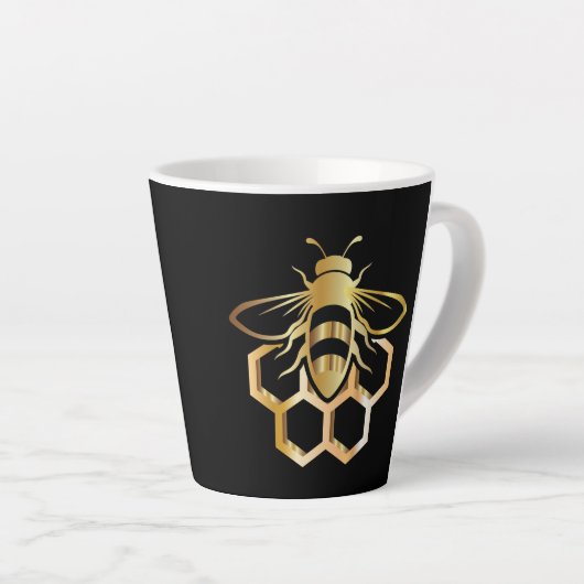 Tasse von Schwarzen und Goldbienen (Rechte Ecke)