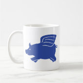 Tasse von Schweinen - blau (Links)
