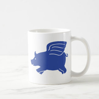 Tasse von Schweinen - blau