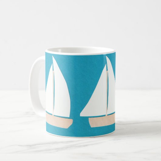 Tasse von Segelbooten (Vorderseite Links)