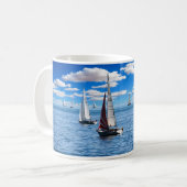 Tasse von Segelbooten (Vorderseite Links)