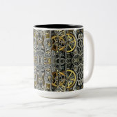 Tasse von Steampunk-Metallgeeren (VorderseiteRechts)