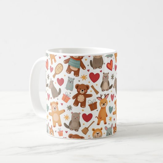 Tasse von süße Tier-Zeichen (Vorderseite Links)