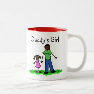 Tasse von Vater und Tochter (Namen anpassen)
