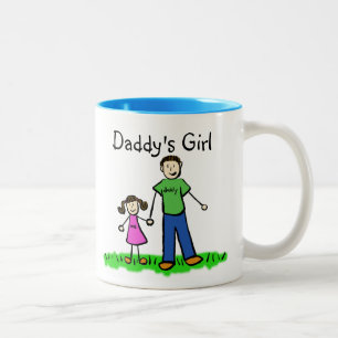 Tasse von Vater und Tochter (Namen anpassen)