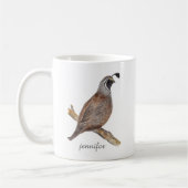 Tasse von Watercolor-Wachteln (Links)