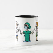Tasse von weiblichen Ärzten (Zentrum)