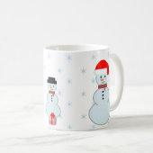 Tasse von Weihnachten mit drei Männern des Schnees (VorderseiteRechts)
