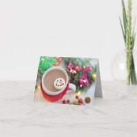 Tasse von Weihnachts-Kakao, Snowman Marshmallow