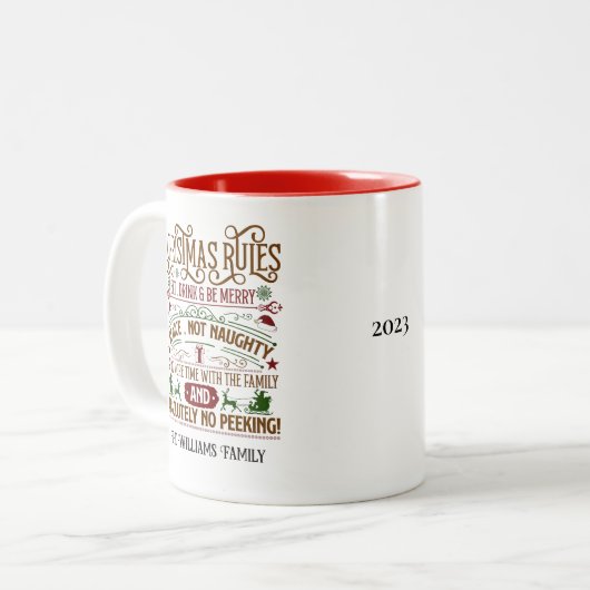 Tasse von Weihnachtsregeln (Vorderseite Links)