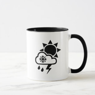 Tasse von Wettersymbolen
