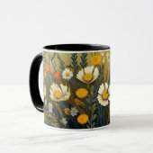 Tasse von Whimsisfall-Wildblumen (Vorderseite Links)