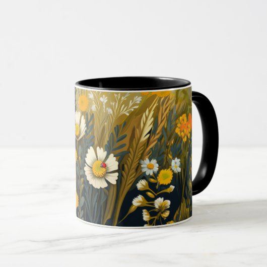 Tasse von Whimsisfall-Wildblumen (VorderseiteRechts)