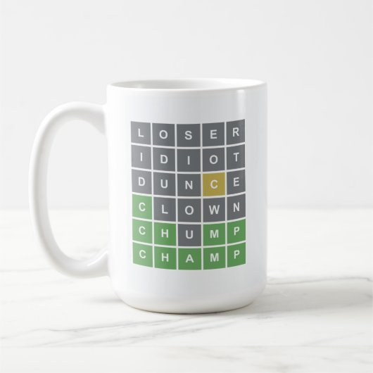 Tasse von Word-Rätsel (Links)