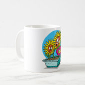 Tasse von wütenden Blume (Vorderseite Links)