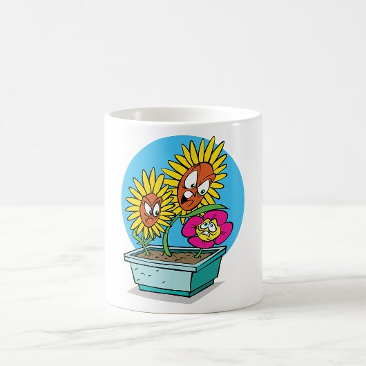 Tasse von wütenden Blume