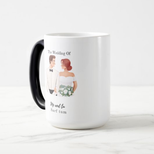 Tasse Wadding einzigartiges Design Moderne stilvol (Vorderseite Links)