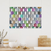 Tasse Wahnsinn 1 Poster (Küche)