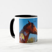Tasse "War Pony Paint Horse Feathers" (Vorderseite Links)