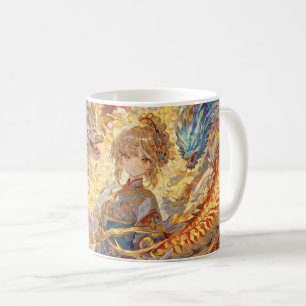 Tasse Wasserfarbe Anime Dragon-Girl