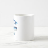 Tasse - Wasserfarbe-Blauwal (Mittel)
