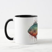 Tasse - Wasserfarbenserie: Piranha (Links)