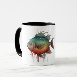 Tasse - Wasserfarbenserie: Piranha