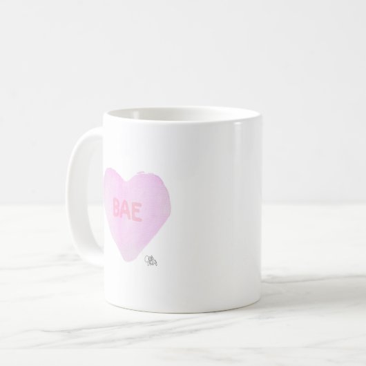 Tasse Watercolor Convo Heartz Bae (Vorderseite Links)