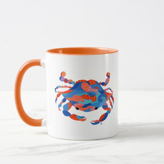 Tasse Watercolor Crab Multicolor (Links)