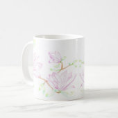 Tasse Watercolor Magnolias (Vorderseite Links)