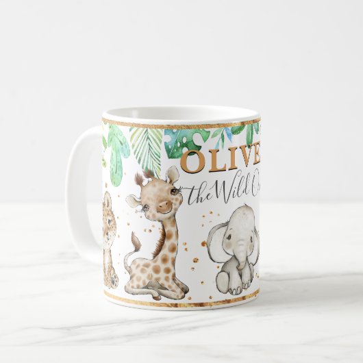 Tasse "Watercolor Niedlich Safari Animals" (Vorderseite Links)