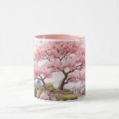 Tasse Watercolor Sakura Kirchen Blossom (Zentrum)