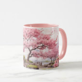 Tasse Watercolor Sakura Kirchen Blossom (VorderseiteRechts)