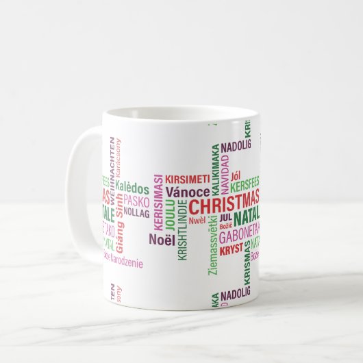Tasse. Weihnachten. Kaffeetasse (Vorderseite Links)