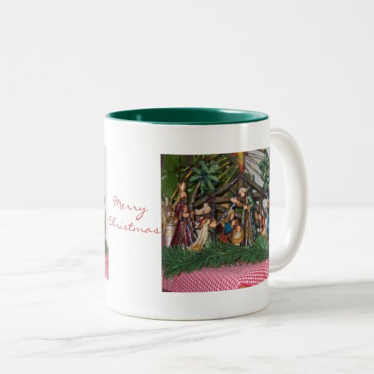 Tasse/Weihnachten/Nativity Zweifarbige Tasse (VorderseiteRechts)