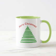 Tasse - Weihnachtsbaum mit Kurven Text