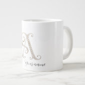 Tasse Weiß deinen Namen Anfangsbuchstaben A (Vorderseite Rechts)