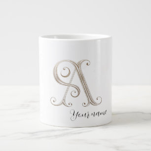 Tasse Weiß deinen Namen Anfangsbuchstaben A