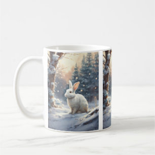 Tasse"Weiße Eleganz: Weiße Kaninchen Tasse für Del