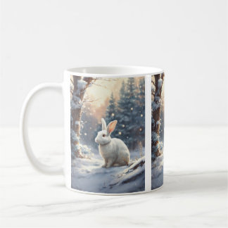 Tasse"Weiße Eleganz: Weiße Kaninchen Tasse für Del