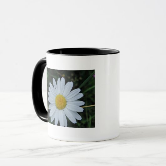 Tasse weisse Margeritenblüte (Vorderseite Links)